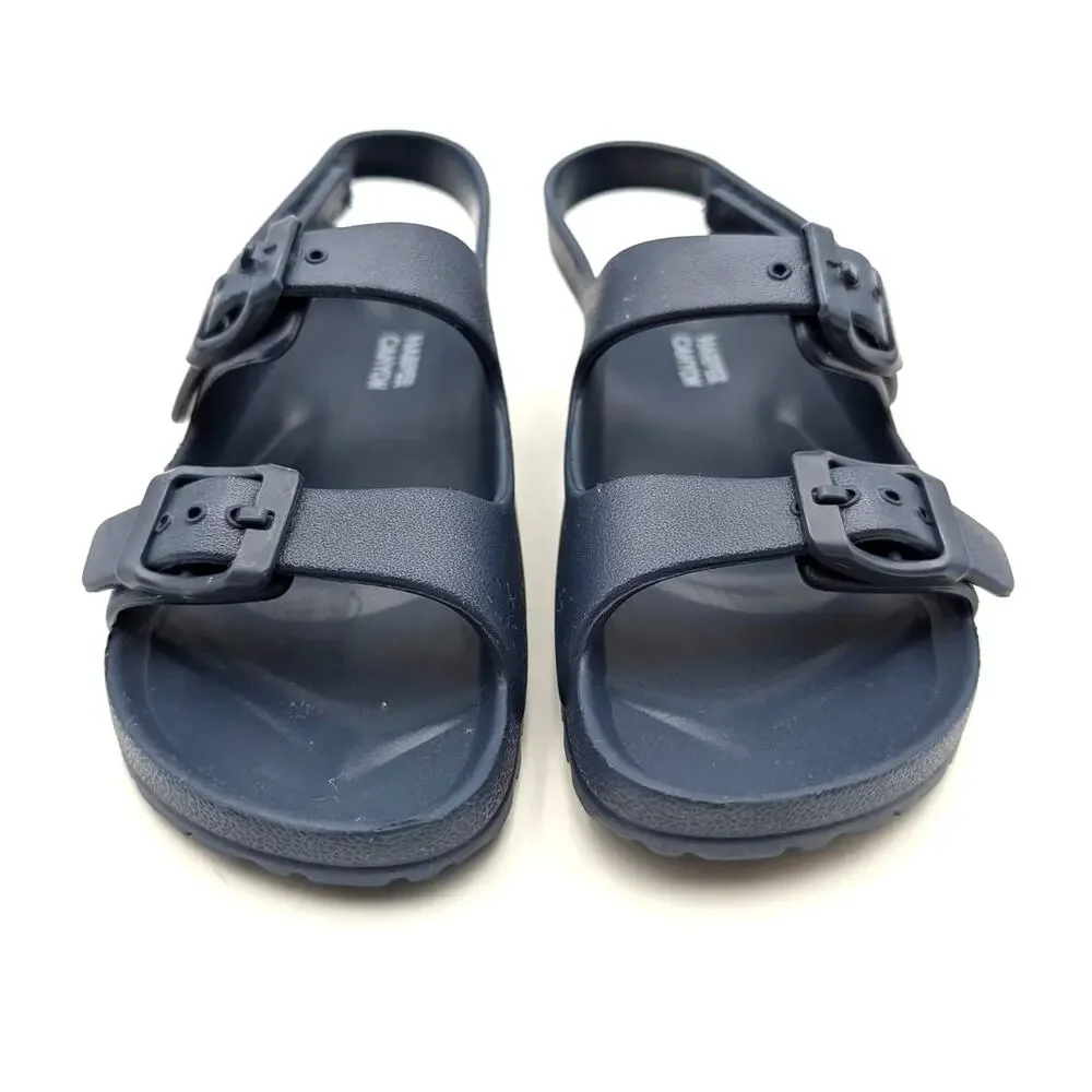 Harper Canyon Sage Open Toe Sandals Hook & Loop Kids' Navy Size US10 EU27